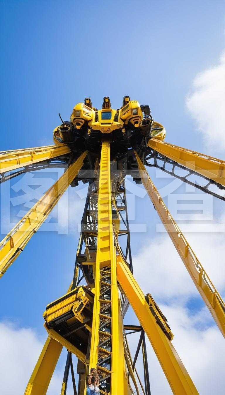 主题公园机械载具垂直落体设施